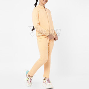 Latest Design Winter Kids's <b>Tracksuit</b> Set Causal Long Sleeve Black Color <b>Plain</b> <b>Tracksuit</b> For Sale - Product Image 2