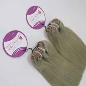 Extensiones de pelo de trama máquina de mechones de pelo vietnamita crudo de alta calidad al por mayor Color ceniza recto - Product Image 5