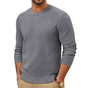 Vente en gros Nouvel arrivage de chandails en coton à manches longues pour hommes, tenue décontractée, pull personnalisé, chandails en tricot pour hommes - Product Image 1