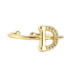 Bague alphabet pour femme - Dorée - Doré - Product Image 1