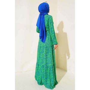 Robe Tunnel à Taille Motif Marbré Vert - Product Image 2