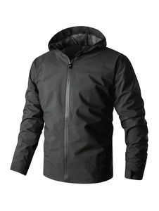 Lightweight Solid Color Hooded Stand Windbreaker Jacket Canvas Breathable Winter High Street Style Customizable Private Label - Product Image 6