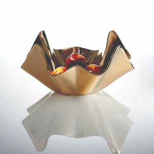 Cuenco de Chocolate de Metal Hecho a Mano con Grabado Detallado, Adecuado para Decoración del Hogar Elegante y Cestas de Regalo - Product Image 1