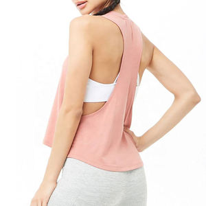 OEM nuevo diseño al por mayor de las mujeres por encargo camisetas sin mangas de alta calidad de tela de algodón ecológico 220g de secado rápido transpirable personalizado - Product Image 2