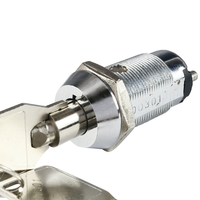 Serrures de panneau de stationnement automatiques personnalisables en alliage de zinc chromé de haute qualité 19 mm, cylindres de serrure de voiture à clé ABA