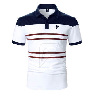 2025 Último estilo callejero para hombres para polos con logotipo personalizado MOQ bajo Precio barato Tela de lona Patrón sólido - Product Image 2