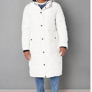 Veste d'hiver pour homme avec logo personnalisé en gros, longue veste matelassée coupe-vent avec logo personnalisé - Product Image 6