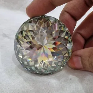 Bleu foncé forme ronde Moissanite diamant grande taille diamants portugais coupe faisant pour Moissanite pendentifs Hip Hop bijoux - Product Image 2