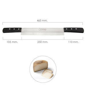 Coltello Grenoble Quesero con 2 Manici, Lama in Acciaio Inossidabile 25 cm. Nero - Product Image 2