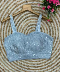 Listo para usar, blusas de trabajo bordadas de diseñador para mujeres indias, ropa de fiesta, diseñador de bodas, última blusa para mujer, ropa - Product Image 6