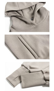 Sweat à capuche en détresse Vintage Crewneck hommes lavage à l'acide avec impression personnalisée graphique 100% coton automne sweats à capuche surdimensionnés - Product Image 2