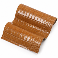 Tissu en cuir synthétique PU gaufré effet crocodile brillant pour sacs à main, portefeuilles, chaussures et accessoires de mode
