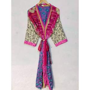 Recycled Kimono Women's Clothing <b>Swimming</b> Bikini Wrap Dress Bridal Kimono Dress Sari Fabric Kimono Jacket Oriental <b>Robe</b> - Product Image 5