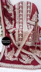 REYON, traje de trabajo Salwar Kameez con bordado de algodón para mujer, colección de boda india pakistaní, vestido largo Sari para fiestas - Product Image 2