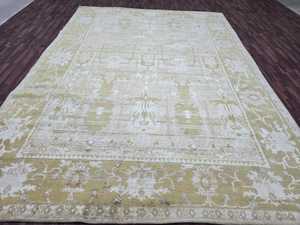 Alfombra Alfombras Seda crema 9x12 Hermosa alfombra persa de diseño moderno clásico de alta calidad, lana anudada a mano 100% Seda - Product Image 6