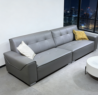 Canapé en cuir écologique de qualité supérieure, toucher luxueux, élégant, canapé de salon de villa, mobilier de maison haut de gamme