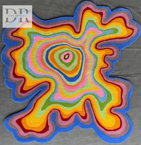 Alfombra de lana de alta calidad con mechones a mano, diseño Irregular para comedor, sala de estar, cocina o sala de estar, uso para el suelo del hogar - Product Image 6