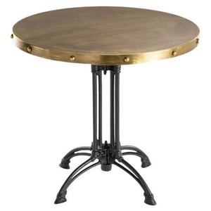 Table basse de jardin moderne en fer forgé, base trépied ornée, finition personnalisée, écologique et durable - Product Image 3