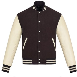 Custom Logo High Quality Winter Men's Baseball College <b>Jackets</b> Wholesale Blank <b>Plain</b> <b>Varsity</b> <b>Jacket</b> for Men - Product Image 1