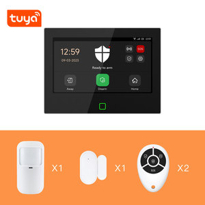 Tuya nhà thông minh hệ thống báo động kit wifi 4 gam GSM 7 "đầy đủ màu sắc hiển thị 200 máy dò không dây hỗ trợ PST-H700-4GEU - Product Image 3