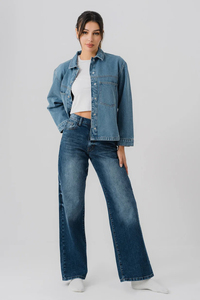 Pantalones Vaqueros Ajustados de Cintura Alta, Pantalones Deportivos de Pierna Ancha con Efecto Levanta Glúteos para Mujer, Nuevo Diseño - Product Image 4