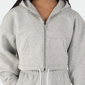 Sudadera con Capucha Larga Bordada de Invierno para Mujer, de Alta Calidad, Talla Grande, Cuello Alto Simulado, de Algodón - Product Image 5