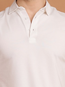 Camiseta de media manga con cuello de polo estirable duradera Mezcla definitiva de comodidad Flexibilidad y estilo atemporal para ropa informal - Product Image 3