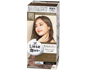 Hecho en Japón Kao Liese espuma para el cabello color marrón aireado fácil LIESE Espuma cremosa El color para el cabello hace que la coloración del cabello sea divertida y fácil.