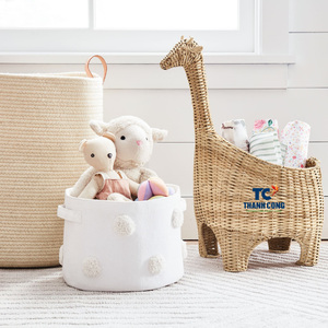 PANIER DE SEAGRASS fait à la main du Vietnam Design girafe, organisateur de jouets mignon et écologique et stockage de pépinière pour chambre d'enfants - Product Image 3