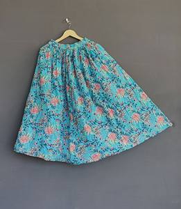 กระโปรงแมกซี่โบโฮสำหรับผู้หญิงผ้าคอตตอนเอวยางยืดพิมพ์ลายชายหาดยาวระบายอากาศได้ดีของขวัญเทนนิสไซส์ XS สำหรับผู้หญิง - Product Image 1