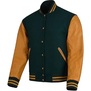 Veste universitaire classique bleu sarcelle avec contraste en cuir audacieux, taille et design personnalisés, prix de gros abordable - Product Image 6