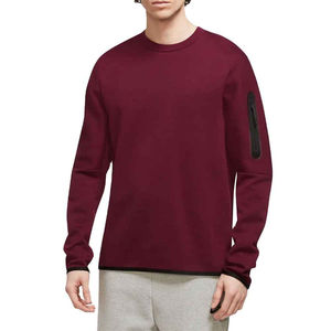 Sudaderas de Cuello Redondo para Hombre, Talla XS, 100% Algodón, Forro Polar Transpirable, Corte Regular, Color Sólido, Estilo Urbano Informal, Logotipo Bordado, Ropa de Invierno - Product Image 6