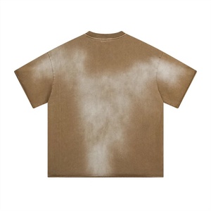 Camiseta Vintage de algodón pesado 100% con logotipo personalizado Sun Faded de gran tamaño con cuello redondo y hombros caídos Boxy Fit Street Wear Formal - Product Image 2