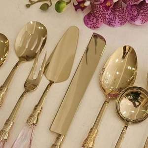 Luxury Crystal Acrylic Handle Cutlery Set Modern Elegant Stainless Steel <b>Flatware</b> for Premium Dining and Stylish Table Decor - Product Image 1
