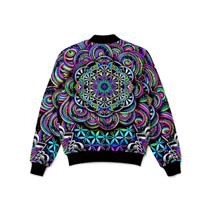 Chaqueta bomber a prueba de viento para hombre con logotipo personalizado de alta calidad Cierre de cremallera sublimada Premium de invierno con patrón de impresión - Product Image 6