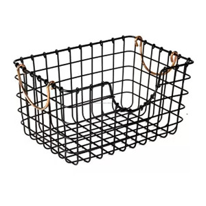<b>Square</b> Black Metal <b>Basket</b> Decor Food Storage Organizer Household Perfect for Use in Bakeries Catered Events and More - Product Image 4