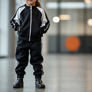 ชุดวอร์มสองชิ้นสำหรับฤดูหนาวสำหรับเด็กผู้หญิงชุดวอร์มขนแกะระบายอากาศได้ดีเป็นมิตรกับสิ่งแวดล้อม - Product Image 5