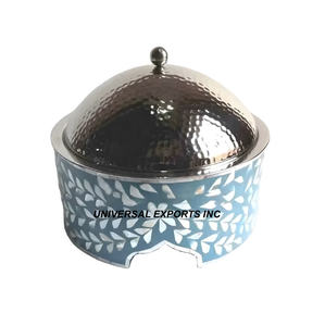 Cazuela de diseñador hecha a mano de Venta caliente, calentador de alimentos de Metal de estilo clásico con acabado dorado, nueva olla caliente de Metal más vendida - Product Image 6