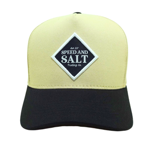 5 Panel Baseball Cap Structured Hat Mixed Black and White Color Custom Button <b>Plastic</b> Single Breasted Logo Patch Wholesale - Product Image 1