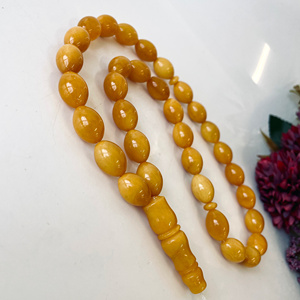 33เม็ดสีอำพัน, ไข่แดงเม็ดมะกอกอำพันบอลติกธรรมชาติสำหรับ dhikr, misbaha - Product Image 2
