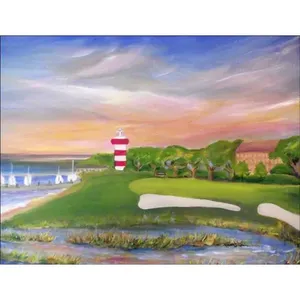 Karen J Lee Art KLA017AT Golf Accent Plaque décorative Hilton Head Tile - Product Image 1