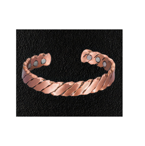 2025 gente africana nuevo indio hecho a mano Halloween cobre texturizado brazalete para mujer pulsera hecha a mano de cobre - Product Image 5