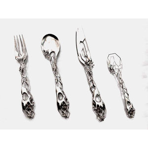 Luxueux design américain accrocheur 4 pièces ensemble de couverts couverts de cuisine plaqué argent de qualité supérieure pour la vaisselle de fête de mariage - Product Image 1