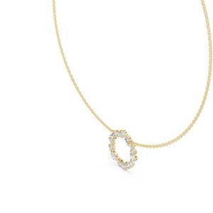 Suministro directo de fábrica Colgante de diamante de latón hecho a medida con cadena chapada en oro de 14K para regalos y ocasiones a precio de fábrica - Product Image 4