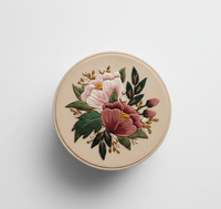 Boîte de rangement à bijoux portable haut de gamme à fermeture éclair, en velours de viscose brodé à la main, taille unique, motif floral, Saint-Valentin