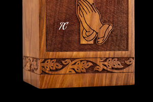 โกศไม้รูปไม้กางเขนโรสวูดส์ทำด้วยมือกล่องใส่ของตกแต่งโกศสำหรับขี้เถ้า - Product Image 6