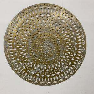 Arte Mural Moderno Hecho a Mano en Oro Contemporáneo, Metal Cortado con Láser, Colores Personalizables, WB INC INDIA para Decoración de Paredes - Product Image 1