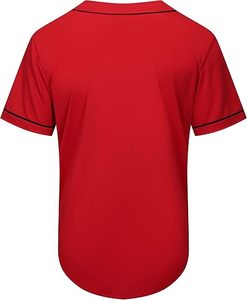 Vêtements de sport de baseball/softball respirants pour hommes et femmes Uniforme de chemise en jersey uni à manches courtes - Product Image 2