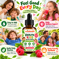 Gouttes liquides de zéolite pour enfants sous marque privée pour le bien-être intestinal et le soutien quotidien de la détoxification, supplément minéral naturel OEM
