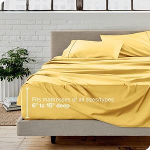 Ensemble de literie de luxe draps en microfibre housses de couette draps housse pour ensembles de lit ultra doux sans plis élastique ajusté - Product Image 5